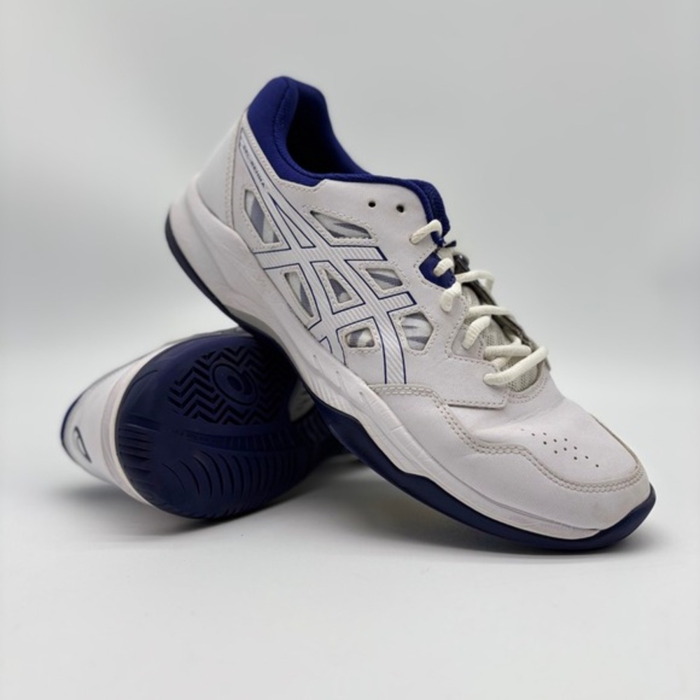 Asics Gel-Renma Womens 10 Pickleball Shoes White Dive Blue 1072A073 Sneaker